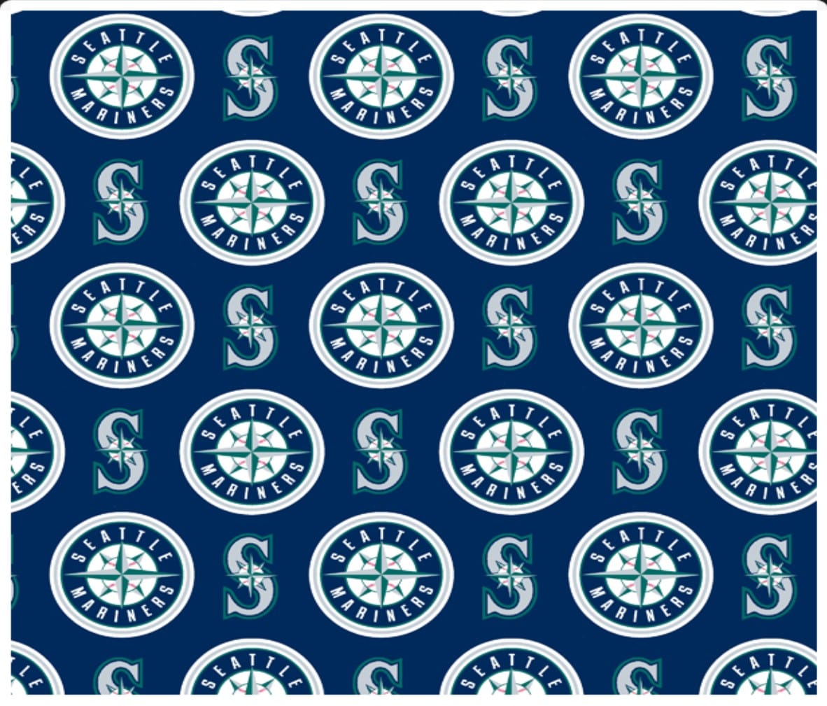 Seattle Mariners MLB Baseball 58" Fabric Traditions Cotton Fabric MLB-6655B