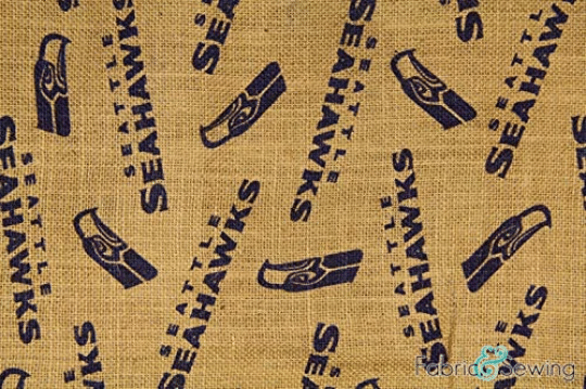 Seattle Seahawks NFL Football Burlap 47" Fabric Traditions Jute Fabric NFL-6496