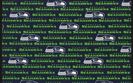 Seattle Seahawks CANVAS NFL Football Mini Logo Fabric Traditions 43-44 inches wide Cotton Canvas Fabric NFL-70555-CH