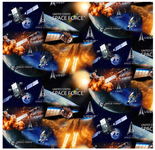 Space Force Scenic Sykel Enterprises Cotton Fabric 10548-USSF