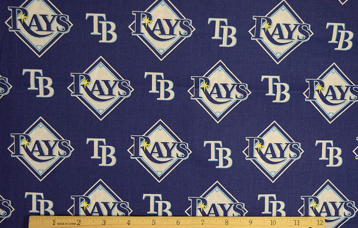 Tampa Bay Rays MLB Baseball Logo 58" Fabric Traditions Cotton Fabric MLB-6656-B