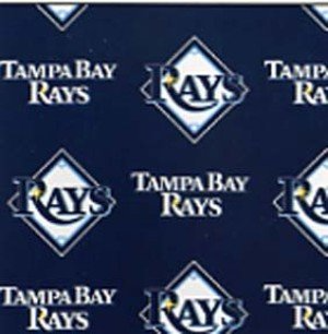 Tampa Bay Rays MLB Baseball Logo Fabric Traditions 58-60 inches wide Polyester FLEECE Fabric MLB-6577-B