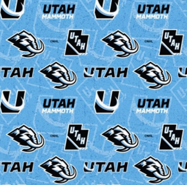 Utah Mammoths NHL Hockey Tone on Tone Sykel Enterprises Cotton Fabric NHL-1199-MAM