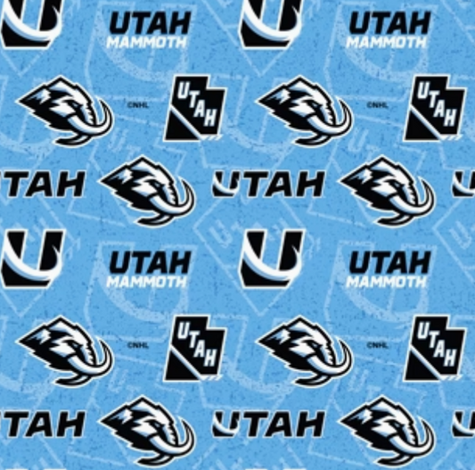 Utah Mammoths NHL Hockey Tone on Tone Sykel Enterprises Cotton Fabric NHL-1199-MAM